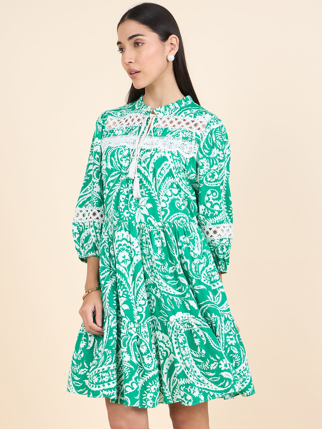 Gipsy Stylish Women Dress Summer  Collection Green