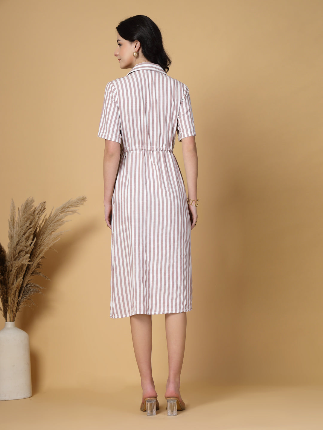 Gipsy Mocca Striped Cotton Dress