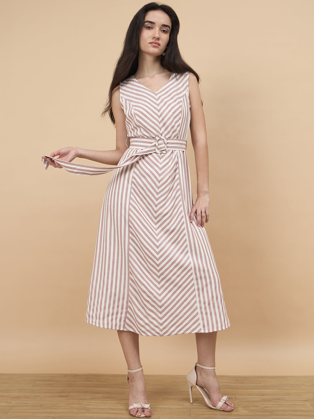 Gipsy Mocca Stripe Rayon Dress