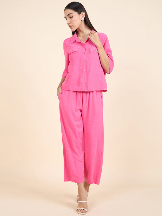 Gipsy Stylish Women co-ord set Summer Collection Fushia