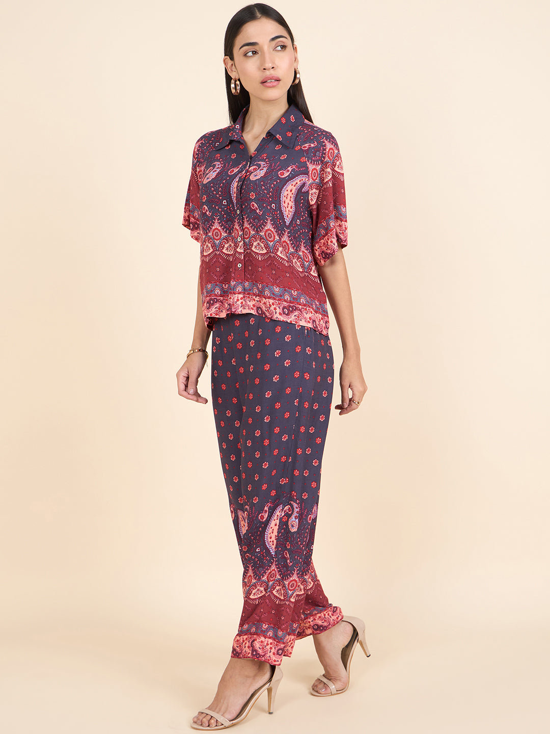 Gipsy Stylish Women co-ord set Summer Collection Purpple