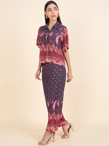 Gipsy Stylish Women co-ord set Summer Collection Purpple