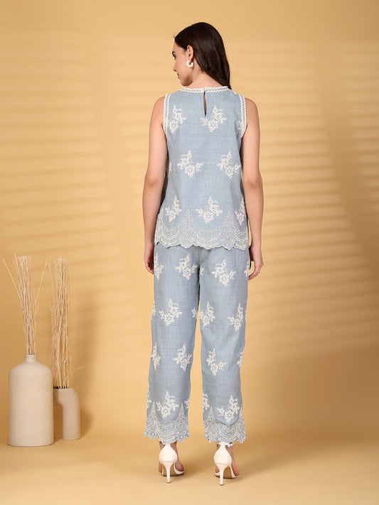 Gipsy Sky Embroidery Top With Pants