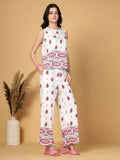 Gipsy Pink Paisley Rayon Top With Pants