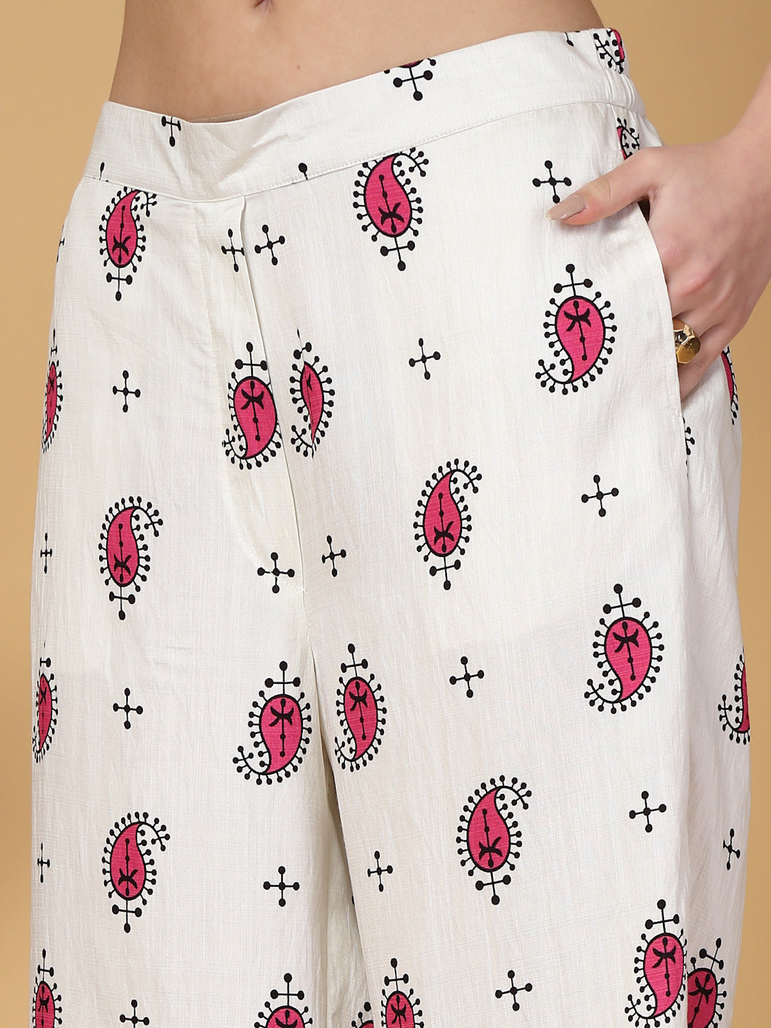 Gipsy Pink Paisley Rayon Top With Pants