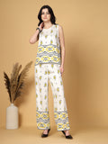 Gipsy Yellow Paisley Rayon Top With Pants