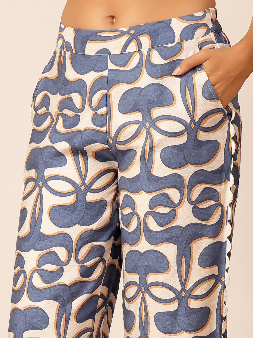 Gipsy Blue Rayon Printed Co-ord Set