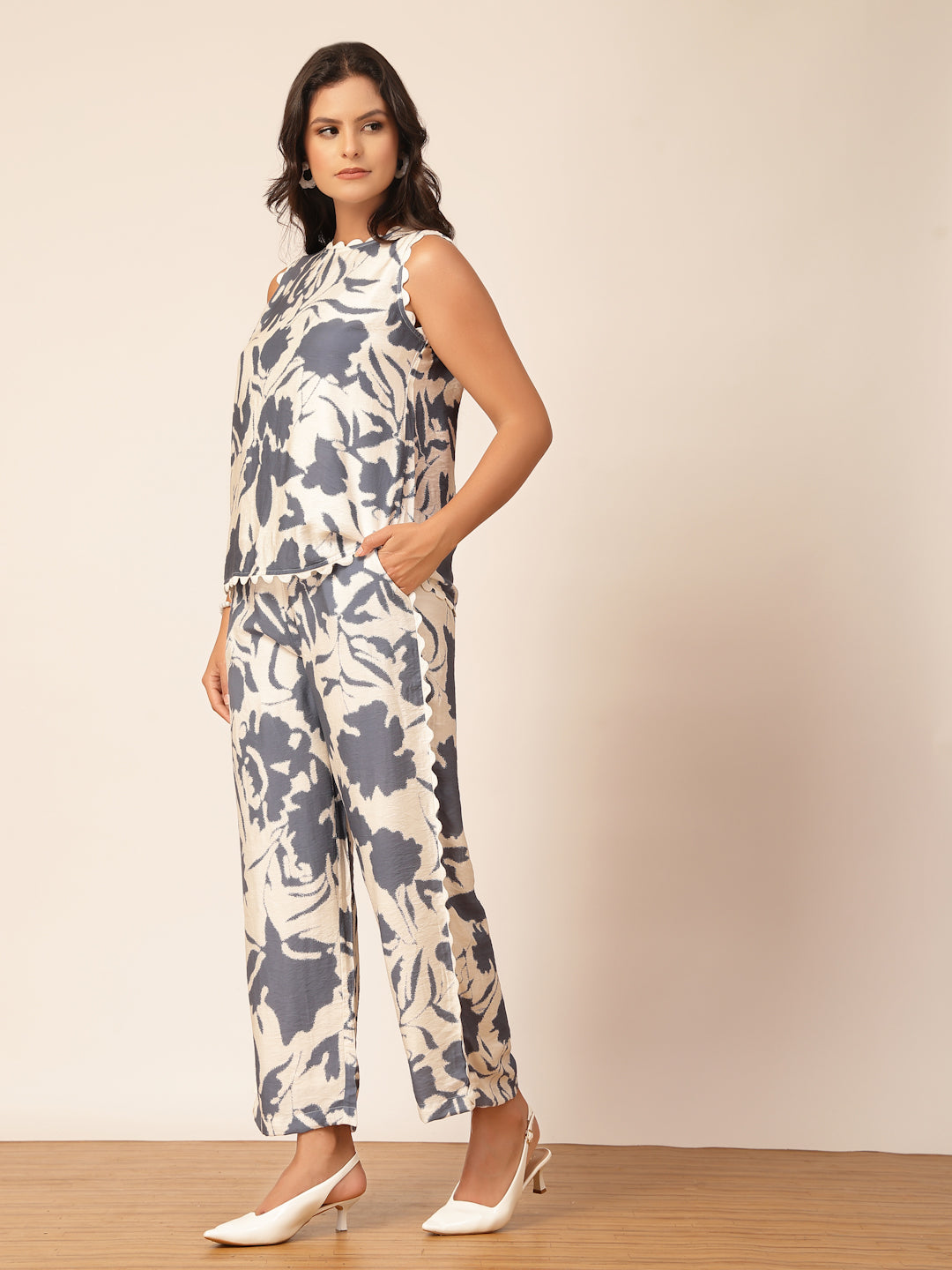 Gipsy Blue Printed Viscose Co-ord Set