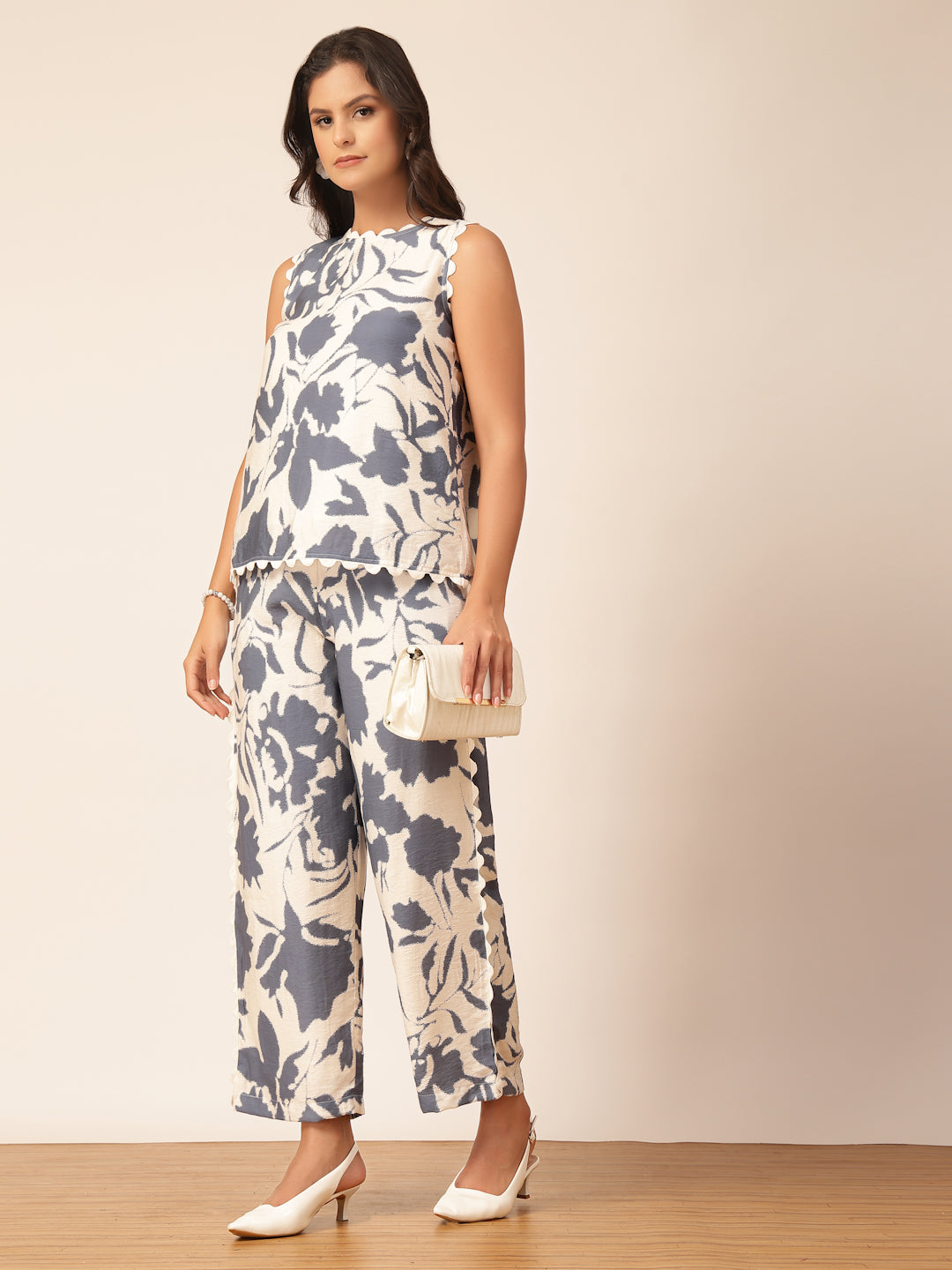Gipsy Blue Printed Viscose Co-ord Set