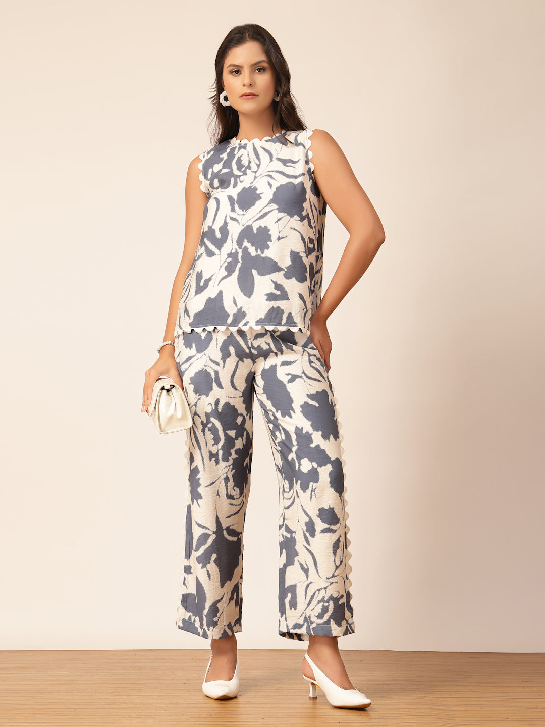 Gipsy Blue Printed Viscose Co-ord Set