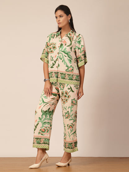 Gipsy Green Printed Viscose Co-ord Set