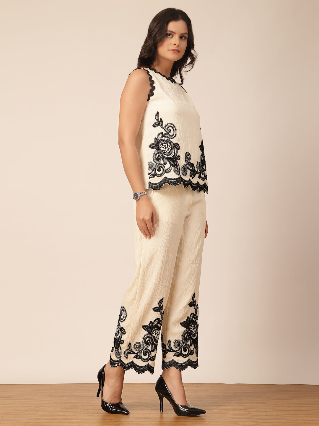 Gipsy Black & White Embroidery Co-ord Set