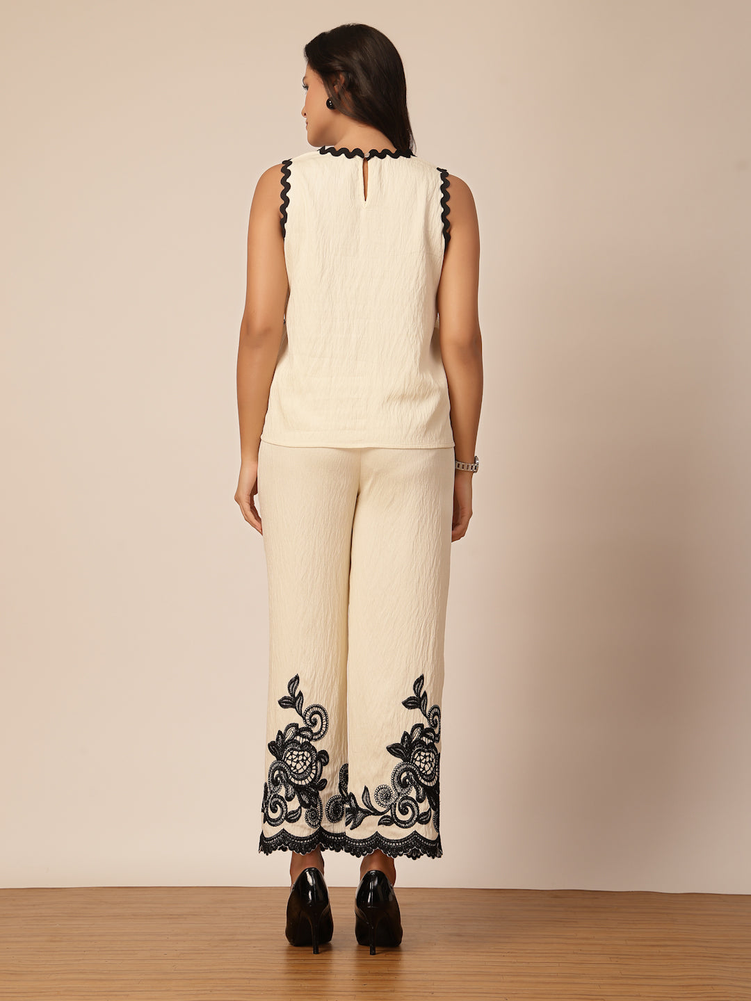 Gipsy Black & White Embroidery Co-ord Set