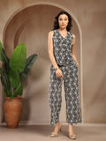 Black Embroidery Cotton Co-Ord Set