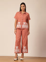 Gipsy Dusky Pink Embroidery Linen Co-ord Set