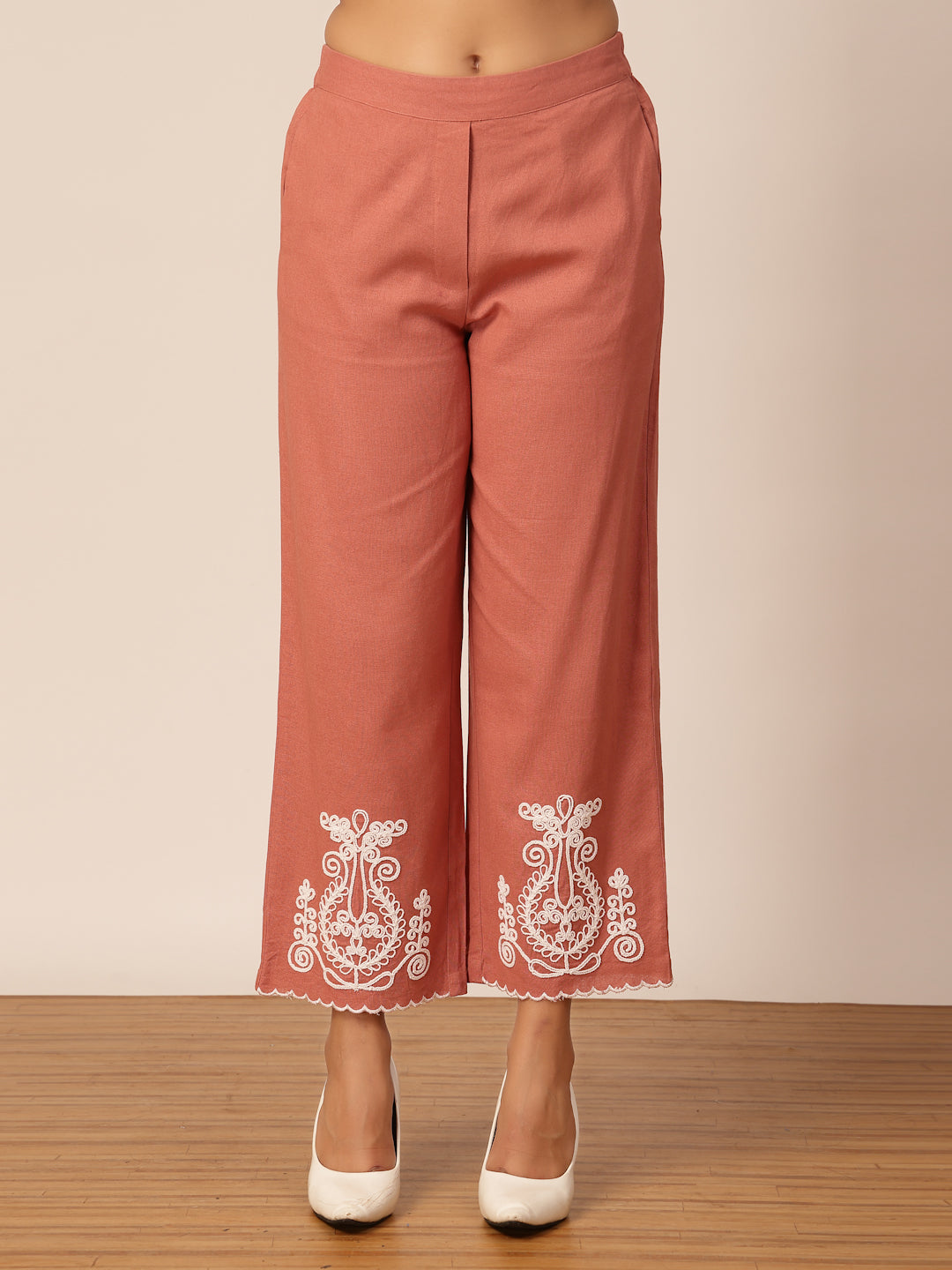 Gipsy Dusky Pink Embroidery Linen Co-ord Set