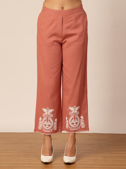Gipsy Dusky Pink Embroidery Linen Co-ord Set