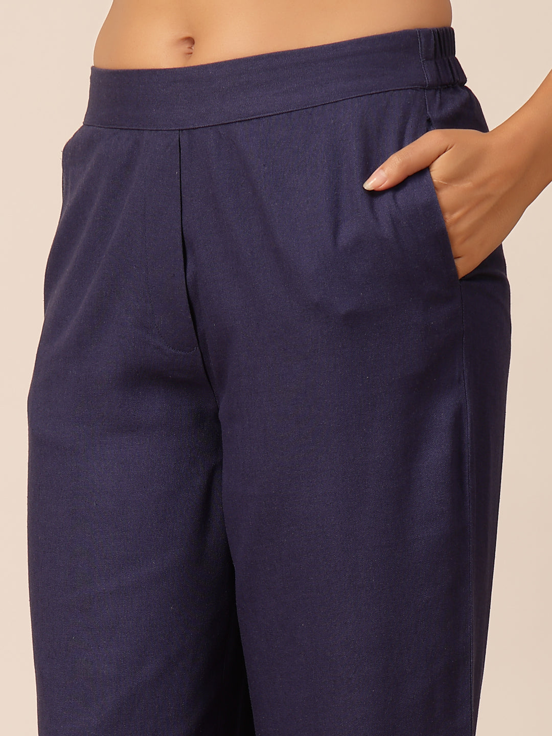 Gipsy Navy Embroidery Linen Co-ord Set