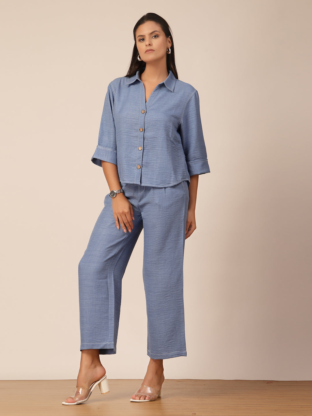 Gipsy Blue Viscose Co-ord Set
