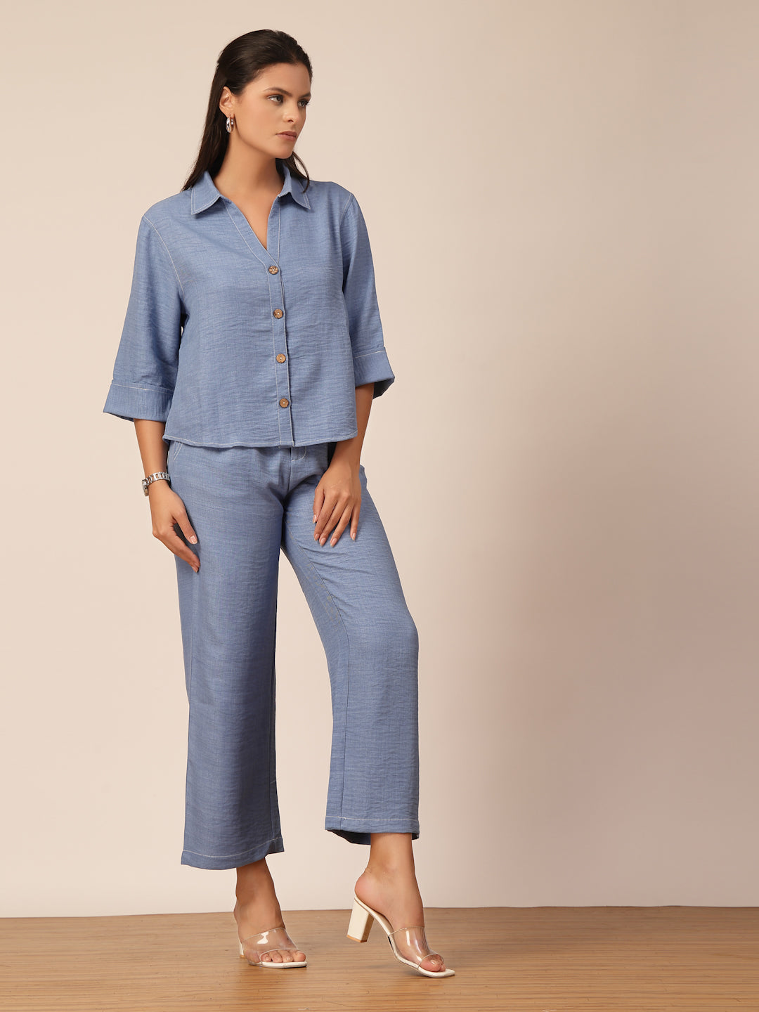 Gipsy Blue Viscose Co-ord Set