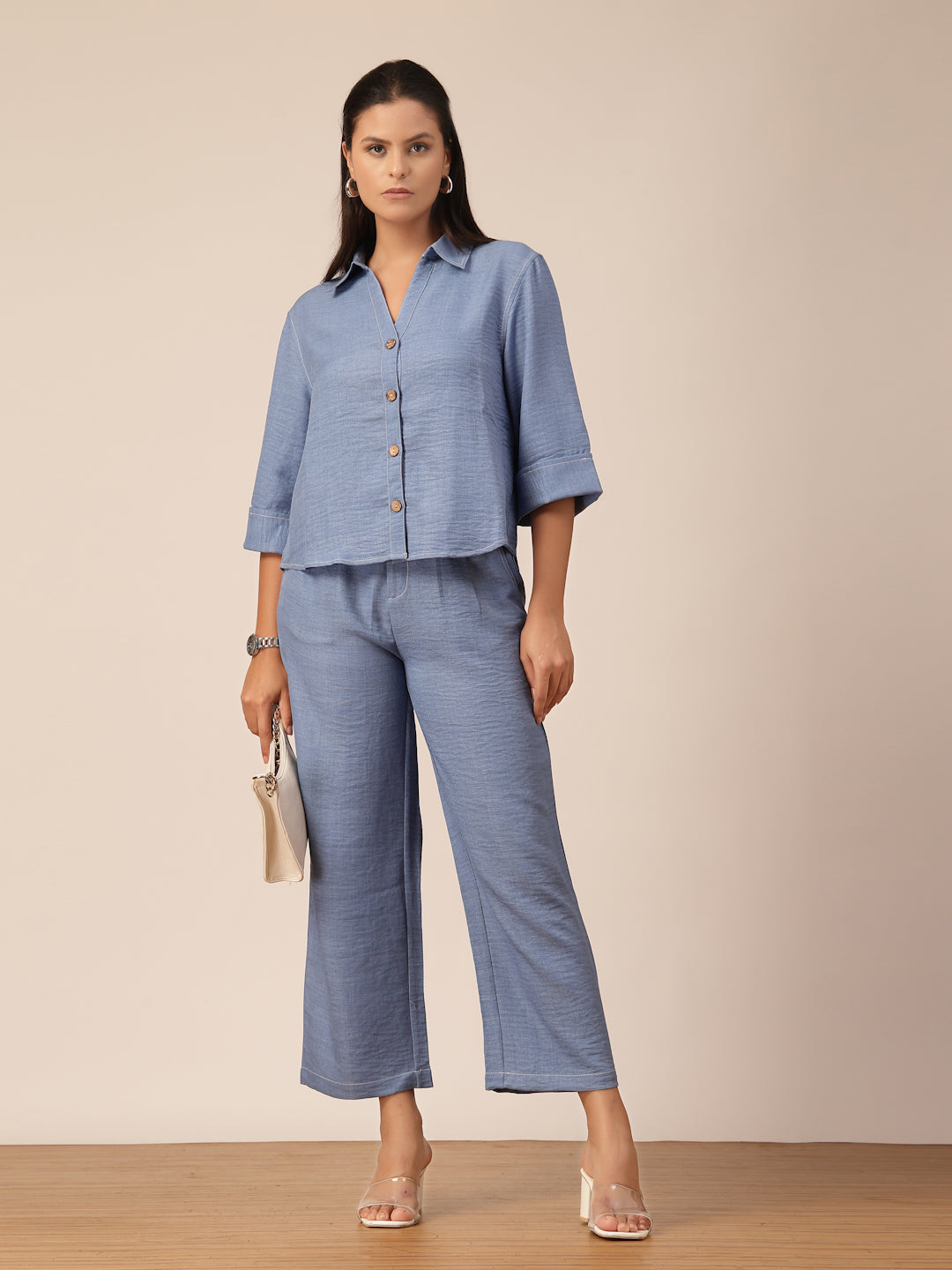 Gipsy Blue Viscose Co-ord Set