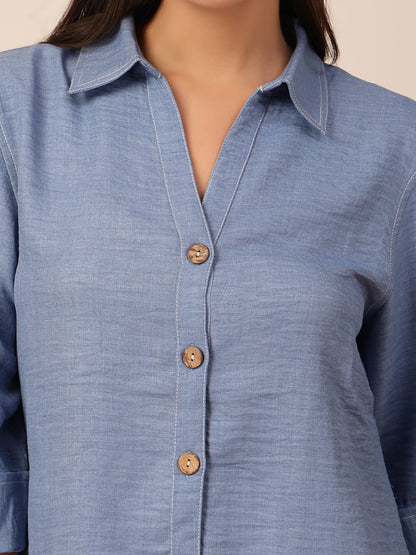 Gipsy Blue Viscose Co-ord Set