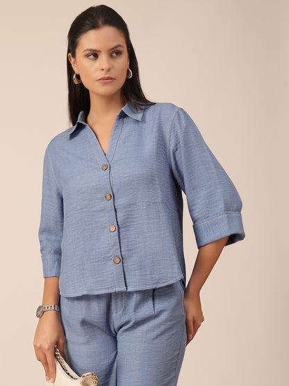Gipsy Blue Viscose Co-ord Set