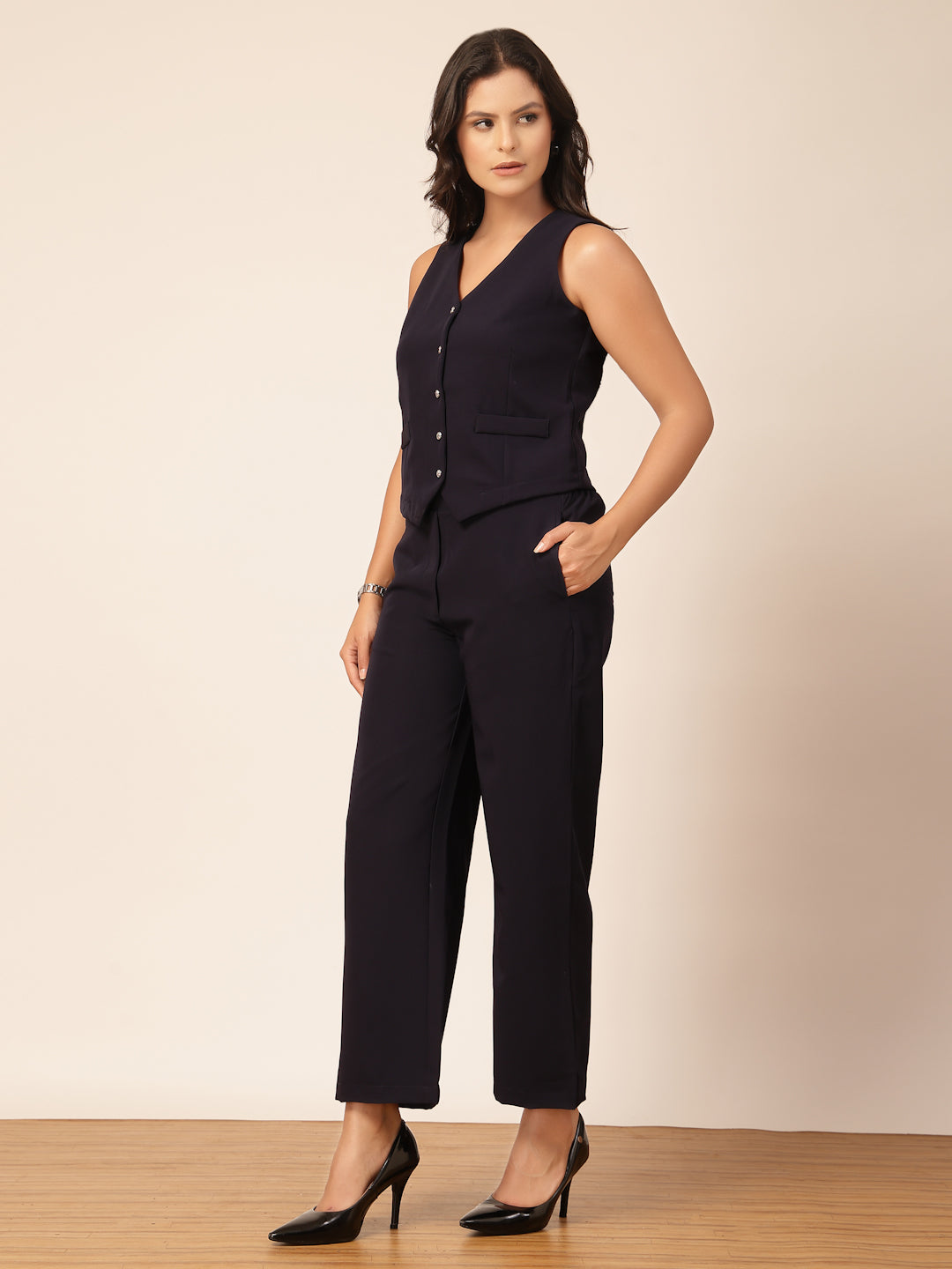 Gipsy Navy Viscose Co-ord Set