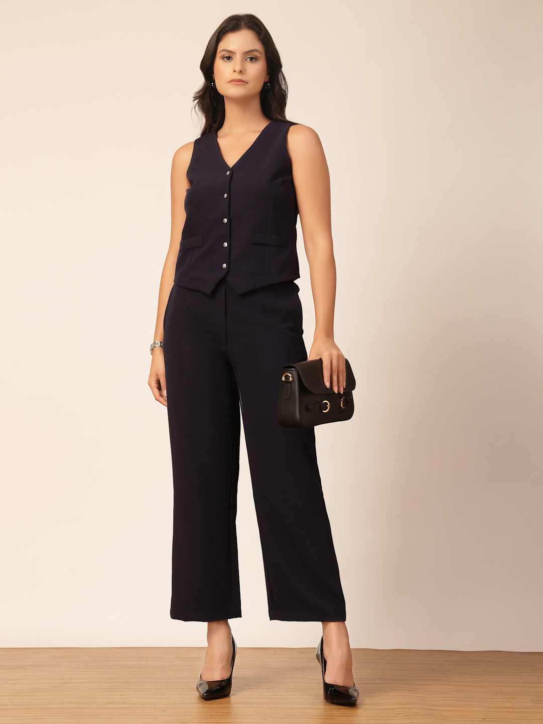 Gipsy Navy Viscose Co-ord Set