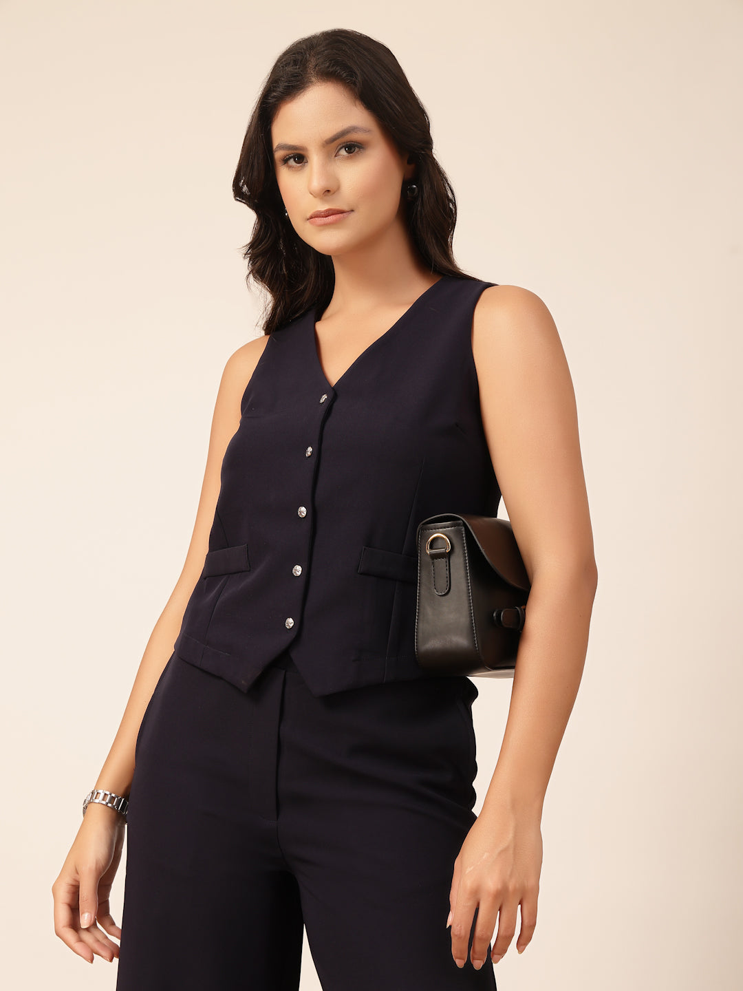 Gipsy Navy Viscose Co-ord Set
