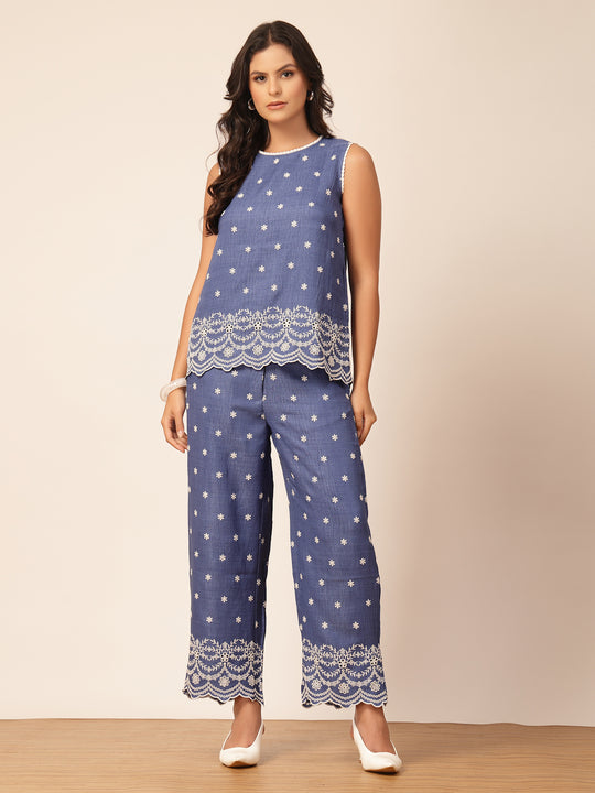 Gipsy Indigo Rayon Co-ord Set