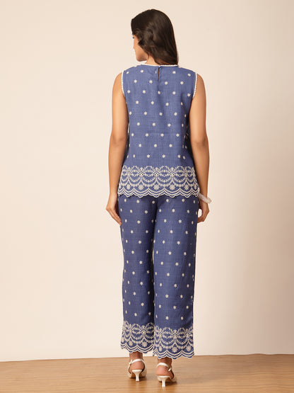 Gipsy Indigo Rayon Co-ord Set