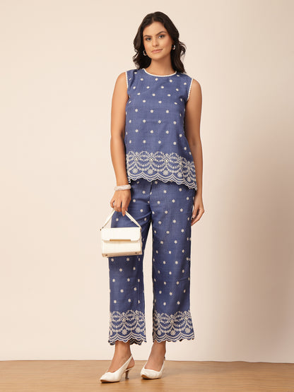 Gipsy Indigo Rayon Co-ord Set