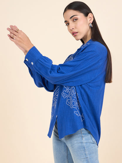 Gipsy Stylish Women Shirts Collection Cobalt Blue