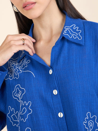 Gipsy Stylish Women Shirts Collection Cobalt Blue