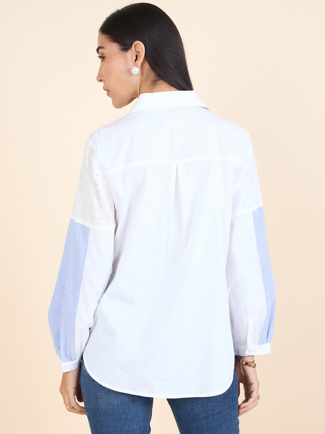 Gipsy Stylish Women Shirts Collection White & Blue