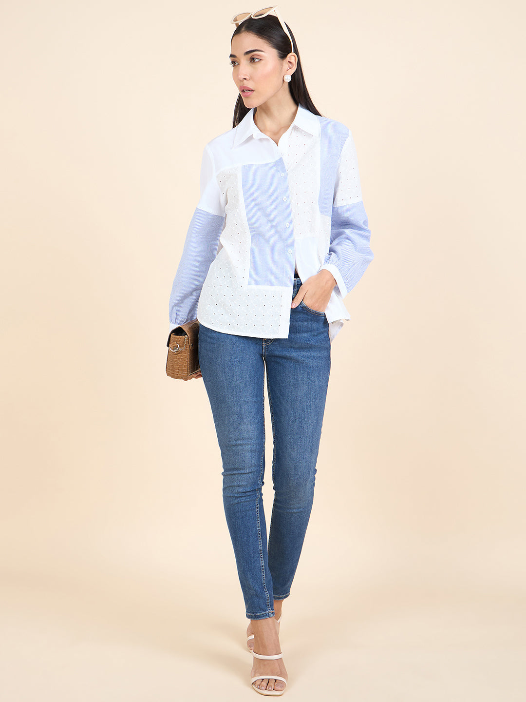Gipsy Stylish Women Shirts Collection White & Blue