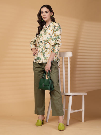 Gipsy Green Floral Cotton Shirt