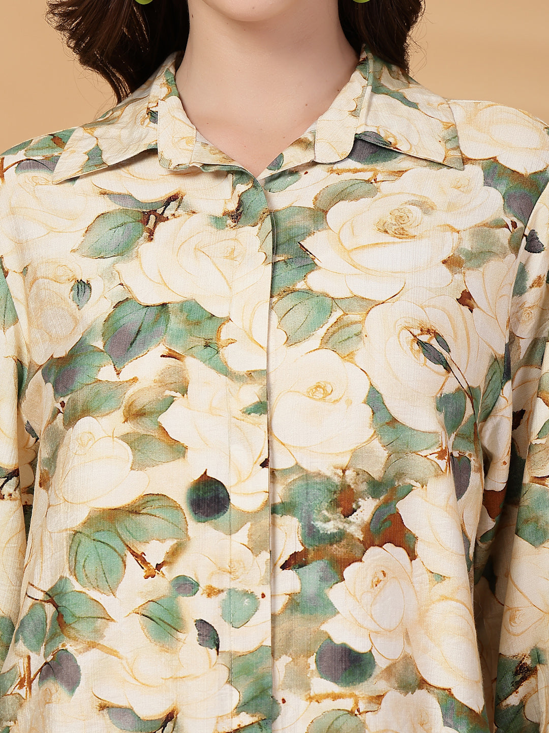 Gipsy Green Floral Cotton Shirt