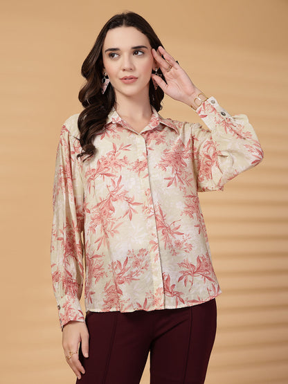 Gipsy Pink Floral Cotton Shirt