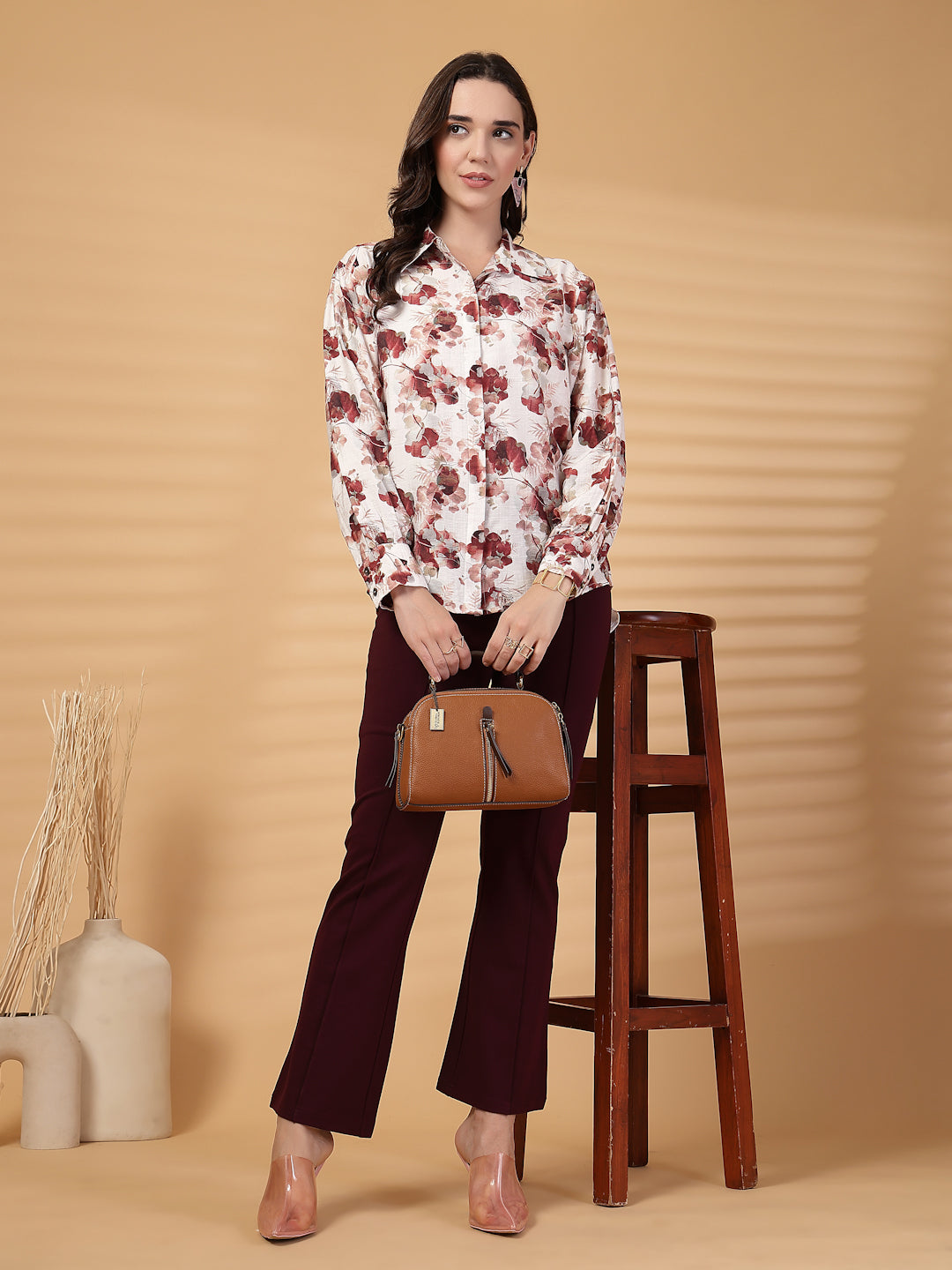 Gipsy Wine Floral Cotton Shirt