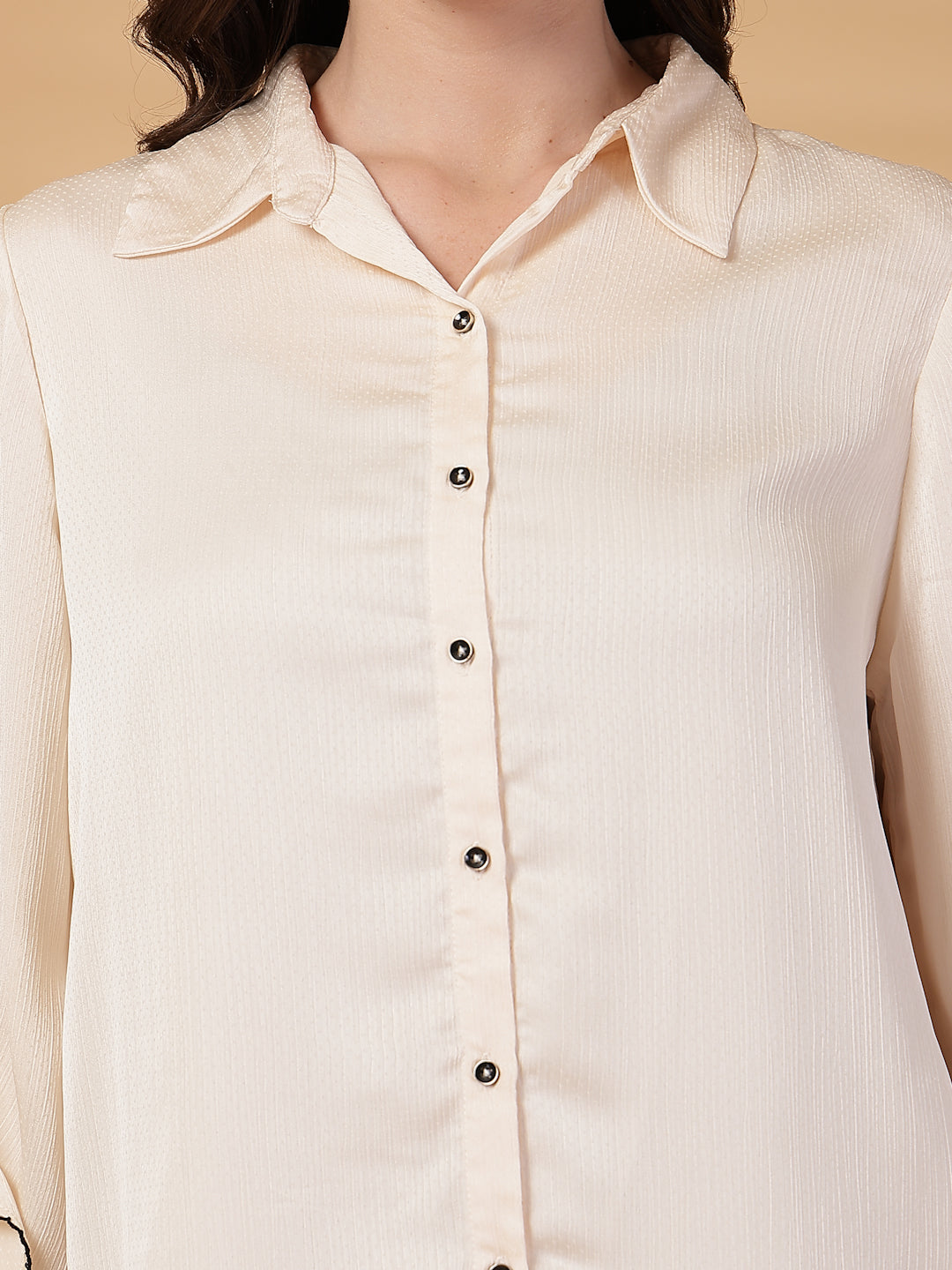 Gipsy Cream Ruffle Sleeves Shirt