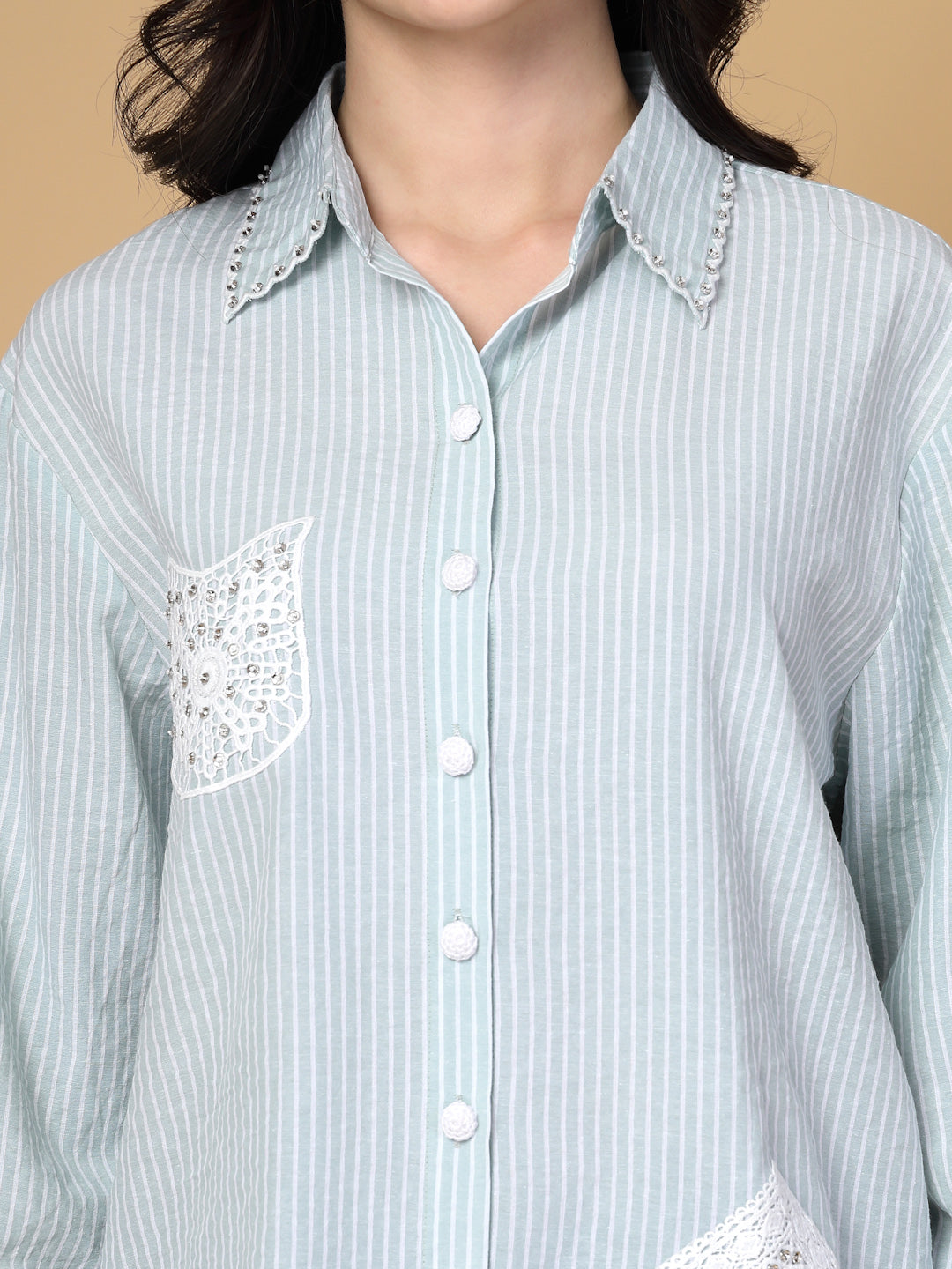 Gipsy Sage Cotton Striped Shirt