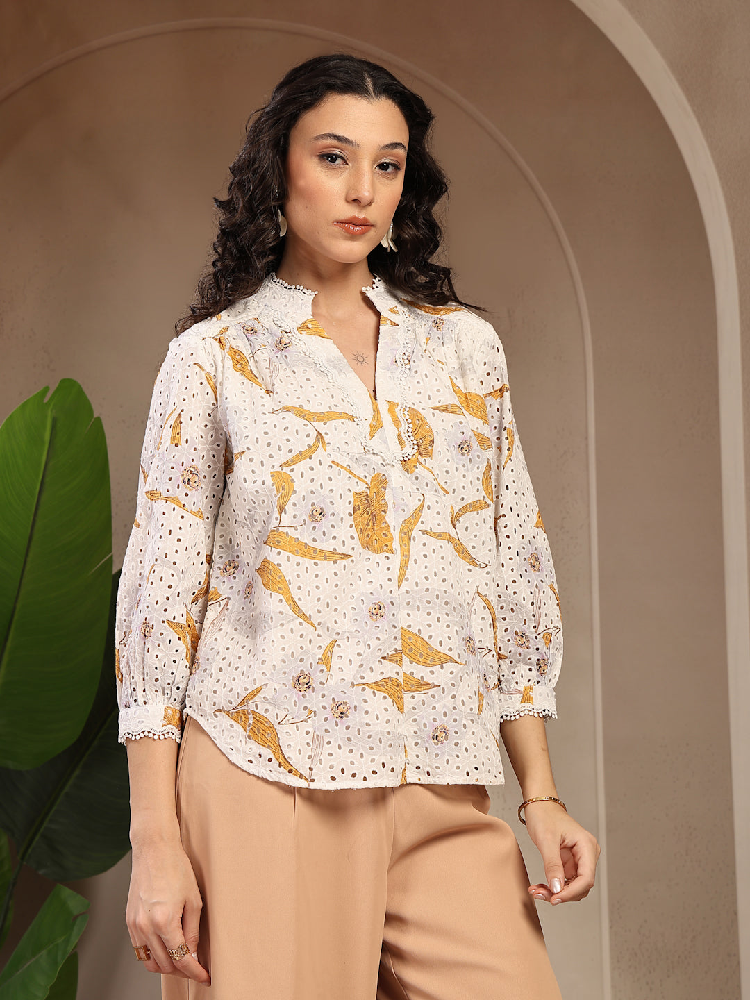 Gipsy White Printed Cotton Tunic