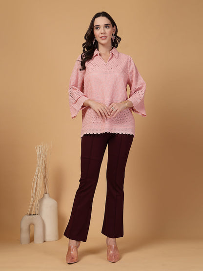 Gipsy Dusky Pink Cotton Schiffli Tunic