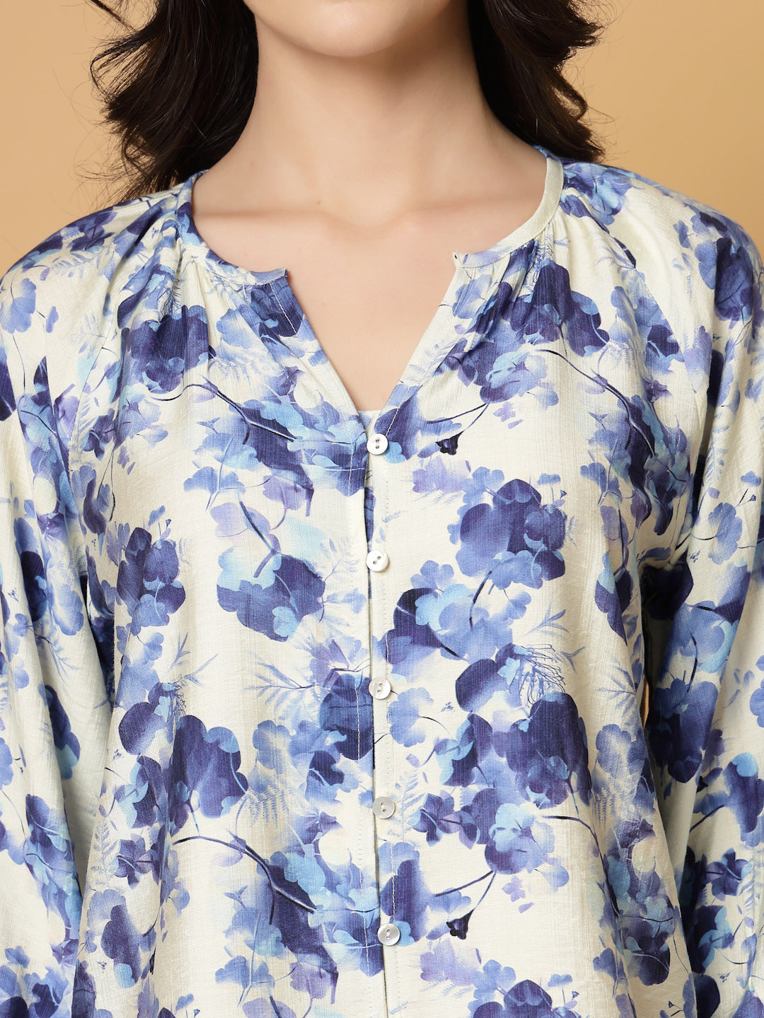 Gipsy Cobalt Blue Floral Rayon Tunic