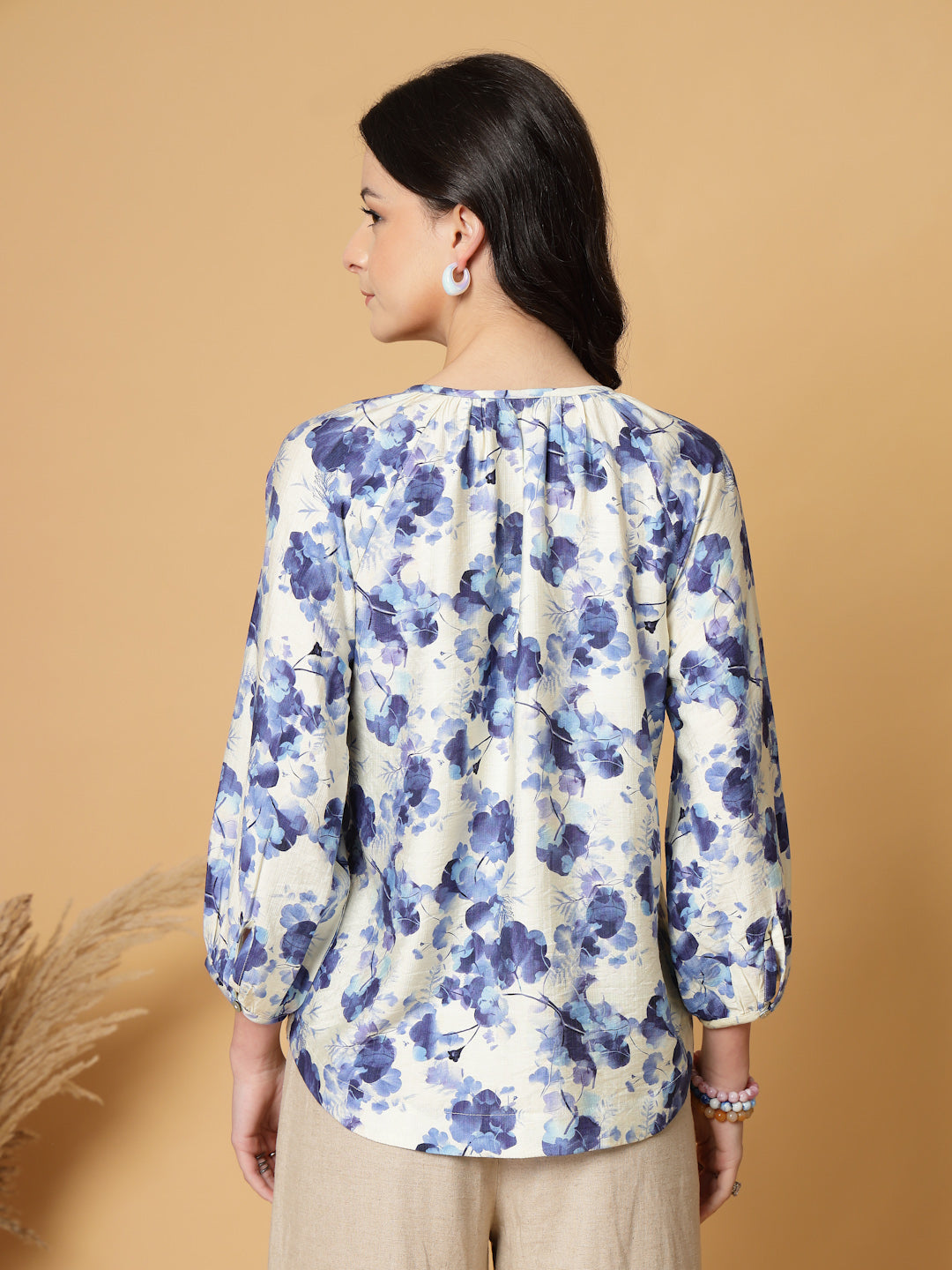 Gipsy Cobalt Blue Floral Rayon Tunic