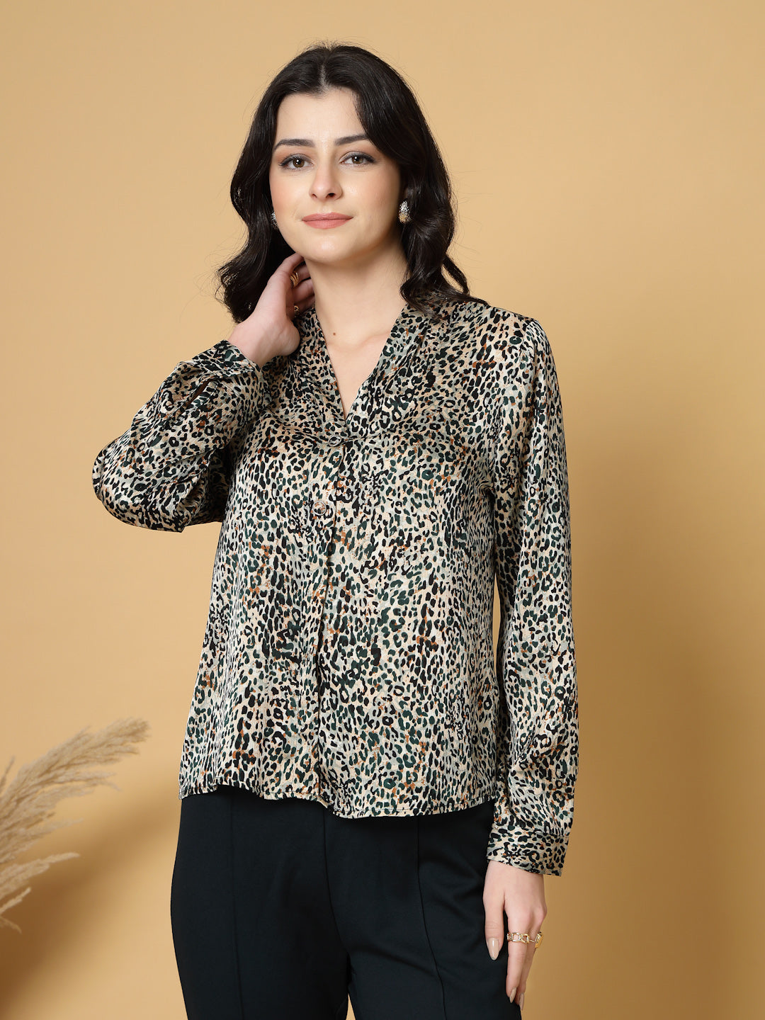 Gipsy Olive Animal Printed V Neck Tunic