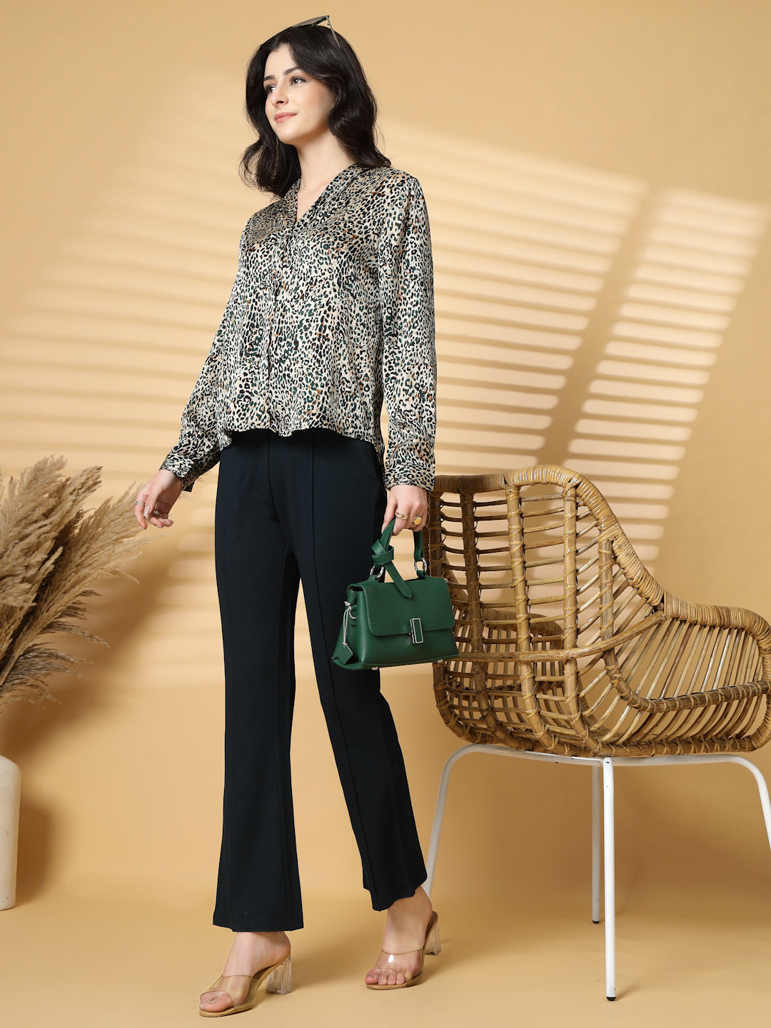 Gipsy Olive Animal Printed V Neck Tunic