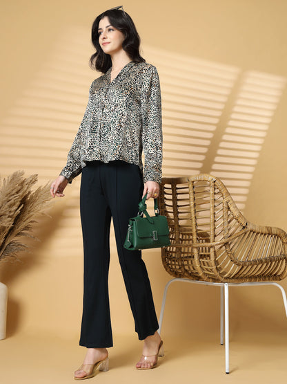 Gipsy Olive Animal Printed V Neck Tunic